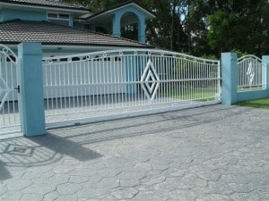 white sliding gates sunshine coast